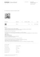 Datasheet for Gira 202700, EAN: 4010337129608