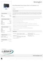 Datasheet for Kensington 626488, EAN: 4049793057873