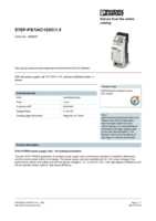 Datasheet for Phoenix Contact 2868567, EAN: 4046356292924