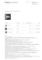 Datasheet for Gira 205067, EAN: 4010337026983