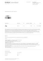 Datasheet for Gira 233702, EAN: 4010337033080