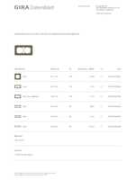 Datasheet for Gira 0212416, EAN: 4010337024408