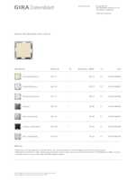 Datasheet for Gira 242101, EAN: 4010337463825