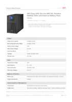 Datasheet for APC SRV6KIL, EAN: 0731304338024