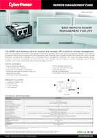 Datasheet for CyberPower RMCARD205, EAN: 4712364141089
