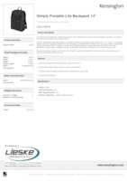 Datasheet for Kensington K60378WW, EAN: 0004202929190