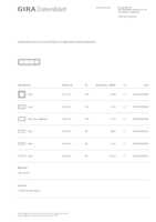 Datasheet for Gira 0214412, EAN: 4010337023920