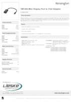 Datasheet for Kensington K33987WW, EAN: 0085896339878