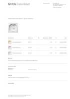 Datasheet for Gira 021903, EAN: 4010337219033