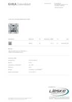 Datasheet for Gira 238900, EAN: 4010337031420
