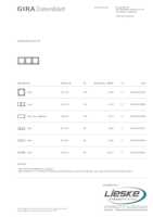 Datasheet for Gira 021333, EAN: 4010337019817