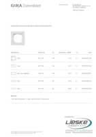 Datasheet for Gira 0211295, EAN: 4010337022299