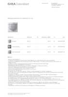 Datasheet for Gira 204166, EAN: 4010337027089