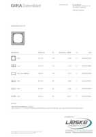 Datasheet for Gira 021133, EAN: 4010337019794