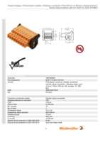 Datasheet for Weidmüller 1691900000, EAN: 4008190373870