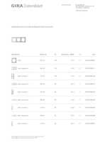 Datasheet for Gira 109325, EAN: 4010337084181