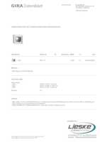 Datenblatt zu Gira 0061112, EAN: 4010337043676