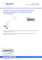 Datasheet for Allnet All_PoE_passive_cable, EAN: 4038816055729
