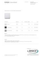Datasheet for Gira 116366, EAN: 4010337163664