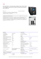 Datenblatt zu APC SMC1000IC, EAN: 0731304332947