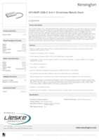 Datasheet for Kensington K33820WW, EAN: 0085896338208