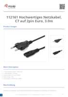 Datenblatt zu Equip 112161, EAN: 4015867227114