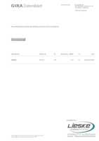 Datasheet for Gira 001900, EAN: 4010337019008