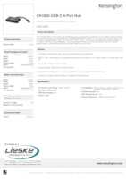 Datasheet for Kensington K39124EU, EAN: 5028252591539