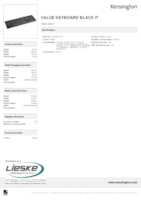 Datasheet for Kensington 1500109IT, EAN: 5028252265959