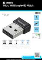 Datasheet for Sandberg 133-91, EAN: 5705730133916