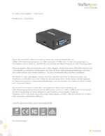 Datasheet for Startech.com VGA2VID2, EAN: 0065030882590