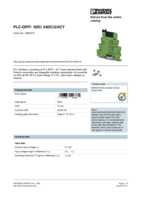 Datasheet for Phoenix Contact 2900375, EAN: 4046356506861