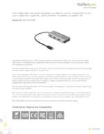 Datasheet for Startech.com HB31C3ASDMB, EAN: 0065030880480