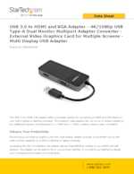 Datasheet for Startech.com USB32HDVGA, EAN: 0065030886826
