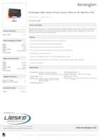 Datasheet for Kensington HC240A169E, EAN: 4049793088662