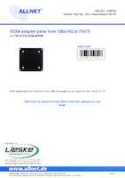 Datasheet for Allnet ALL-Vesa-Adapt-100-75, EAN: 4038816140517