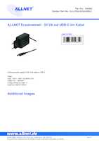 Datasheet for Allnet ALL-PSU-5V3AUSB-C, EAN: 4038816106612