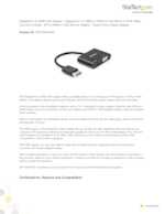 Datasheet for Startech.com DP2VGAHD20, EAN: 0065030884419