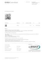 Datasheet for Gira 202600, EAN: 4010337129592