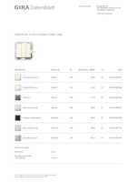 Datasheet for Gira 284401, EAN: 4010337082033