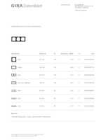 Datasheet for Gira 021309, EAN: 4010337036821