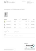 Datasheet for Gira 078203, EAN: 4010337782032