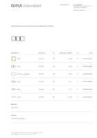 Datasheet for Gira 0213427, EAN: 4010337024590