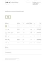 Datasheet for Gira 0212427, EAN: 4010337024583