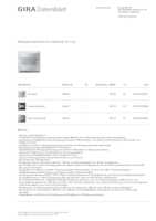Datasheet for Gira 204066, EAN: 4010337026877
