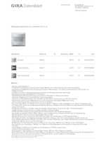 Datasheet for Gira 205066, EAN: 4010337026976