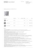 Datasheet for Gira 205166, EAN: 4010337027171
