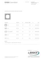 Datasheet for Gira 0211255, EAN: 4010337021322