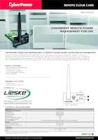 Datasheet for CyberPower RWCCARD100, EAN: 4712856274356