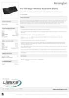 Datenblatt zu Kensington K75401WW, EAN: 0085896754015